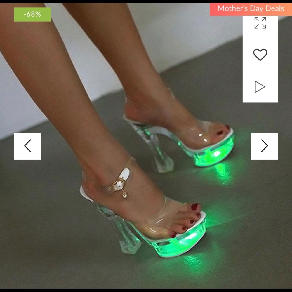 Led platform heels